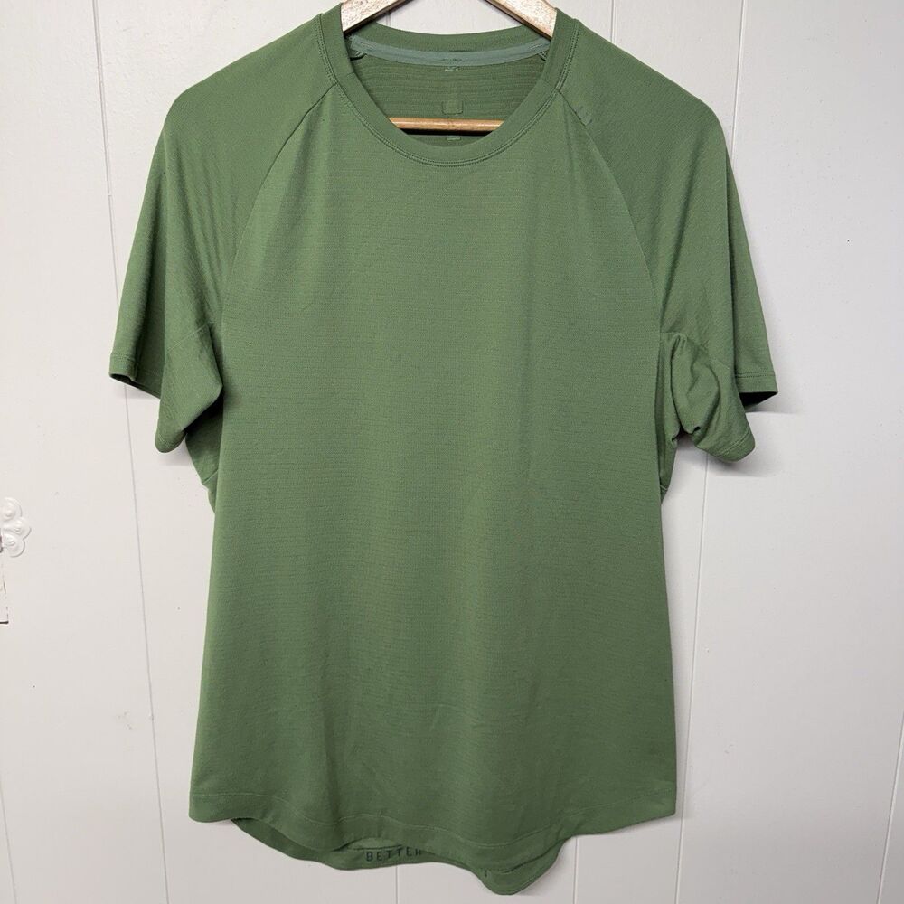 Lululemon Drysense Better Each Day Athletic T Shirt Tee Green Men M EUC